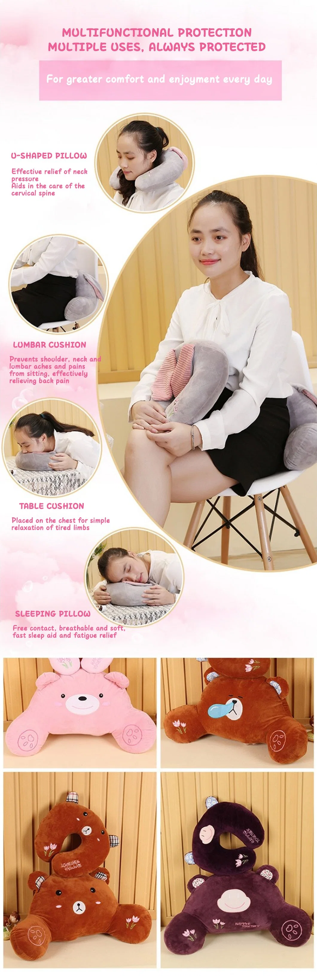 Lumbar &amp; Neck Support Pillow Relieve Pain of Back