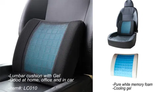 Back Pain Relief Memory Foam Sponge Lumbar Pillow for Car Office Home