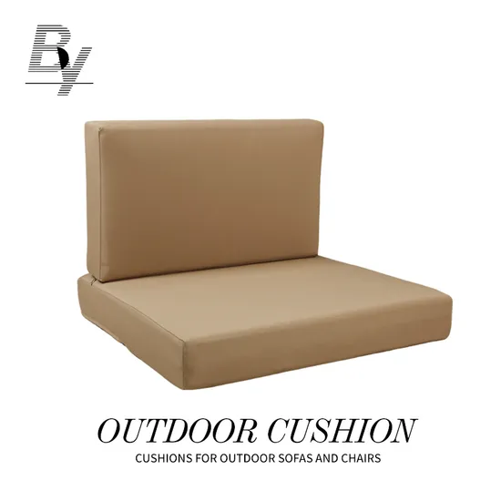 Waterproof Outdoor Chair Pad Couch Sectional Seat Cushion Durable Sofa Cushion Set with Backrest Pillow for Patio Furniture