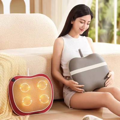 Hot Sale Full Body Head Back Rolling Kneading Massager Shiatsu Infrared Heat Vibrating Neck Massage Pillow with Discount